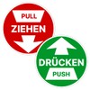 Sticker Set Pull/Push Push/Pull Door Sticker Diameter 8 cm Note