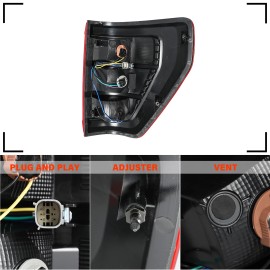 Ultravision9 DrIver Left For 2021 2022 2023 Ford F-150 XL Brake Lamp Rear Tail Light Halogen