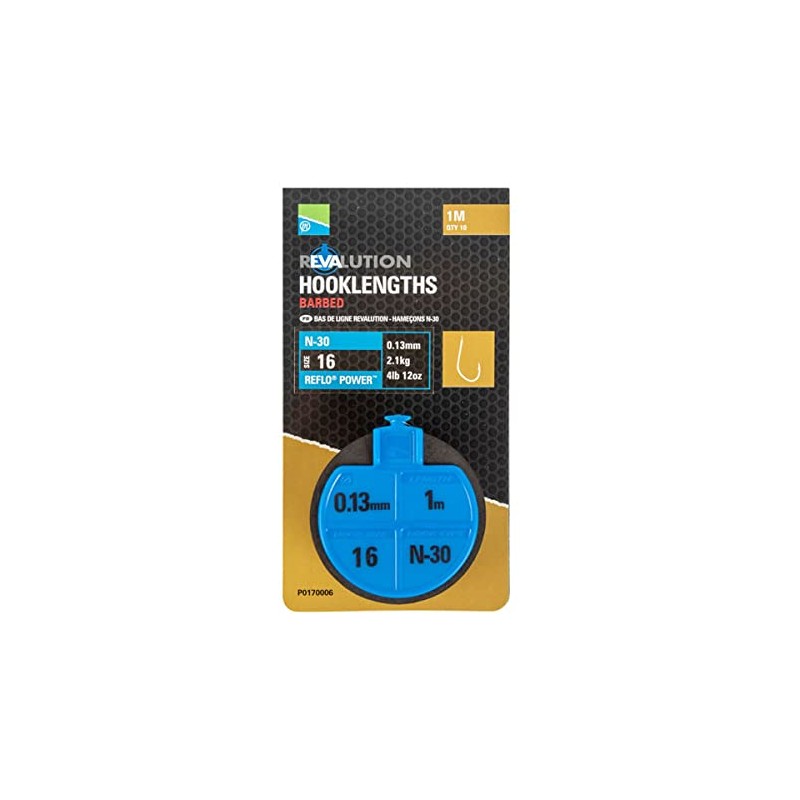 Preston Revalution N30 Hooklength (Hooksize: 18)