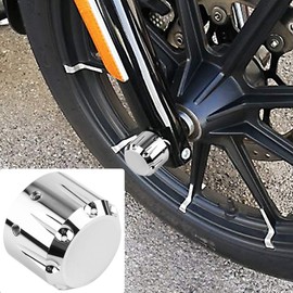 Tapa de cubierta de perno de aluminio CNC de calidad para eje delantero de motocicleta, sin decoloración, resistencia a altas temperaturas, accesorios de motocicleta, decoración de motocicleta(Plata)