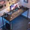 Huuger Computer Desk, 55 Inch Office Desk, Gaming Desk with