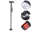 Aluminum Alloy Folding Light Cane Elderly Four‑legged with Lamp Non‑slip
