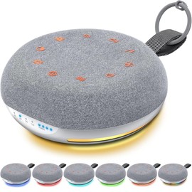 White Noise Machine, Baby White Noise Machine with 40 Soothing Sounds for Sleep, Sound Machine with Night Light 7 Colours 4 Modes for Children's and Adult Bedroom and Travel