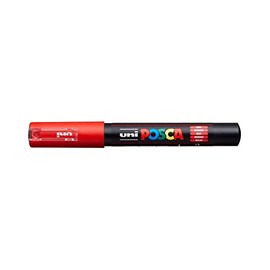 Uni Posca Marker PC-1M Paint Glass Pen Bullet Tip 1.0mm Red