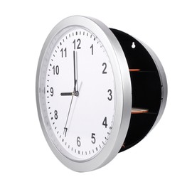 Hidden Secret Wall Clock Safe Container Box for Money Stash Jewelry Valuables Cash Storage