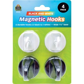 Teacher Created Resources Black and White Magnetic Hooks
