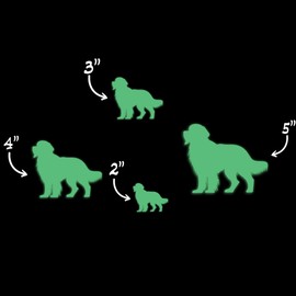 Golden Retriever Dog Silhouette Glow in The Dark Sticker Decal for Phone Tablet Laptop Car Truck Window | 4" Sticker | Orange