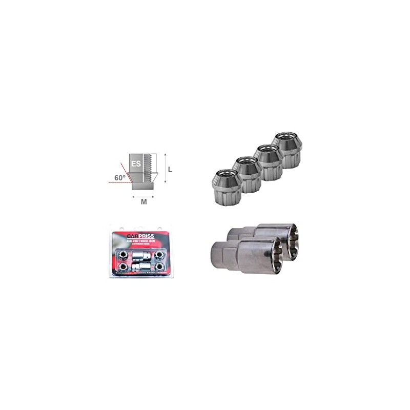 70520517 Conical Wheel Nuts for Anti-Theft Protection M14 x 1