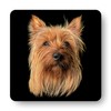 Fractal Artworks Silky Terrier Coaster with Fractal Art Design #1-1.