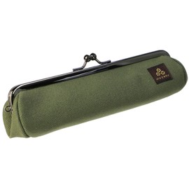 watona Canvas Purse MiniPEN (Mini Pencil Case), green (olive green), Pen case for small pens
