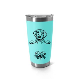 Designer K Labrador Retriever Gifts For Women Dog Mom Tumbler - 20oz - With Stainless Steel Straw And Sealed Lid - Teal - A Gift For Labrador Dog Mum Lovers