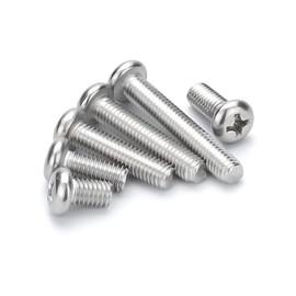 BOZONLI Round Head Machine Screws Phillips Screw 304 Stainless Steel Mounting Screws M3 x 3 mm Pack of 100