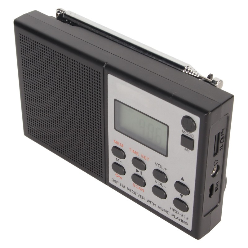 Digital Radio Bluetooth MP3 Player Rechargeable Supports Memory Card DSP