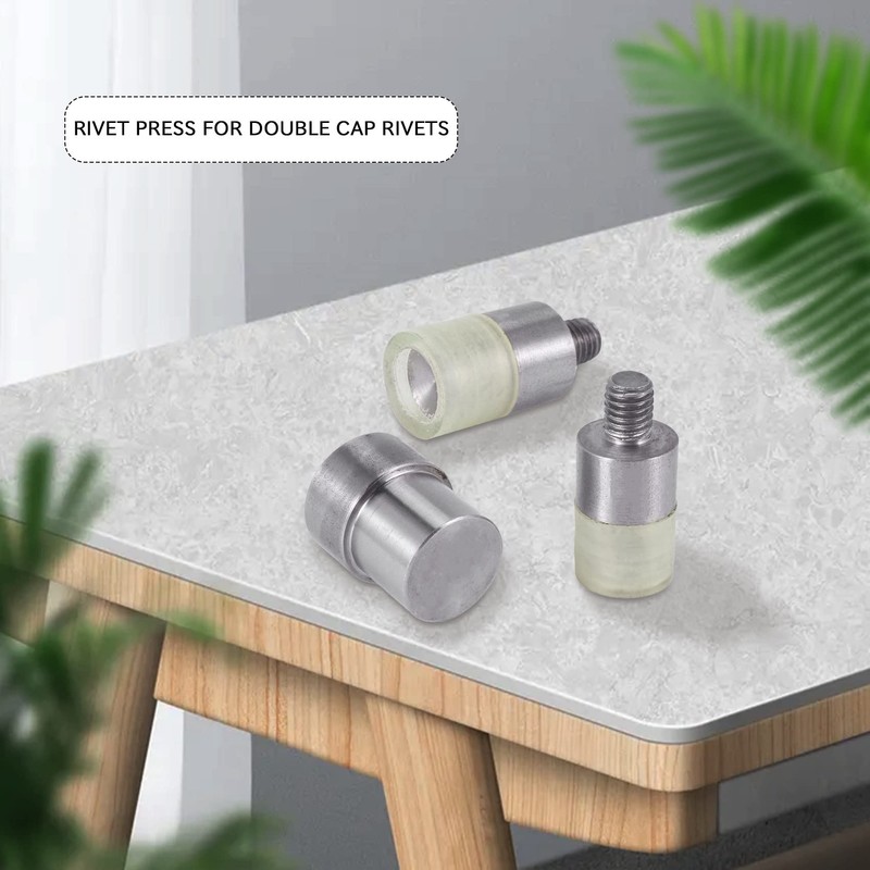 Ticarus 5 Sets Double Rivets Dies(5mm/6mm/8mm/10mm/12mm)