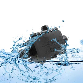 COMOPEZ Waterproof Junction Box 3Way, IP68 External Waterproof Electrical Junction Box Underground Electrcial Boxes Wire Connector, 2Way Size for 5-9/9-12MM, 1Way Suitable for 3.5-7/7-10MM(2PCS)