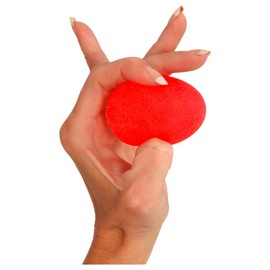 Squeeze Egg Hand Trainer Finger Trainer Forearm Trainer Anti-Stress Ball Soft Red