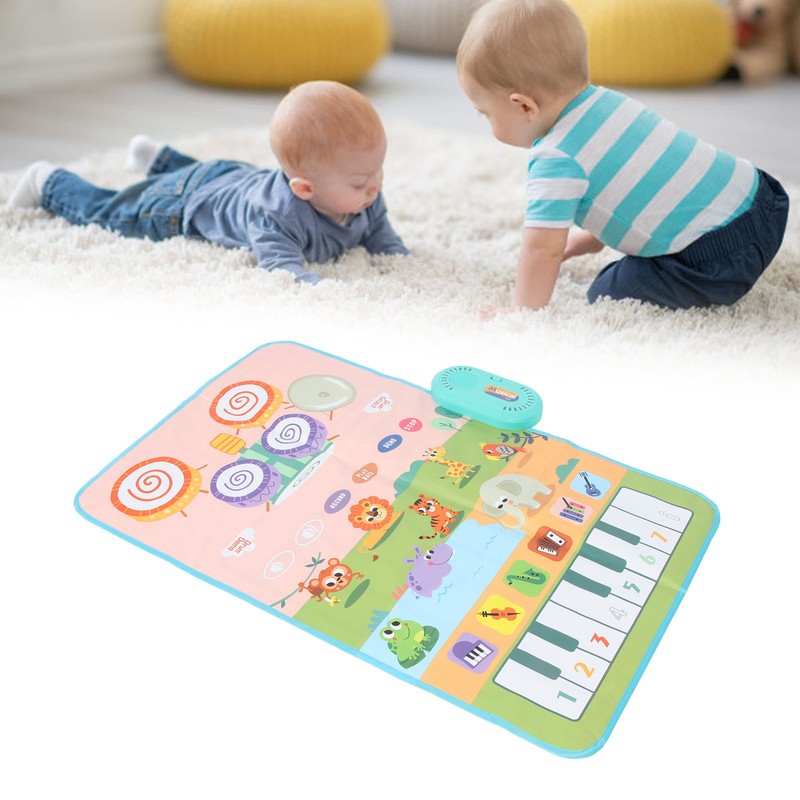 Musical Mat for Toddlers Floor Piano Keyboard Drum Carpet Waterproof