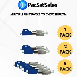 PacSatSales - FC Male to LC Female Fiber Optic Adapter - 2 Pack - LC Fiber Adapter for VFL & OPM Optical Cables - Easily Transition Your Optical Tester from FCUPC to LCUPC
