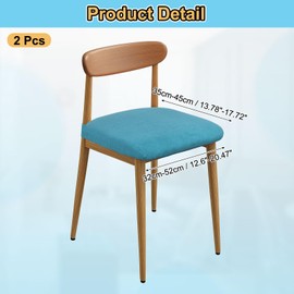 sourcing map Set of 2 Chair Covers for Dining Chairs, Washable Stretch Chair Seat Slipcovers Cushion Protector for Dining Room Hotel Kitchen Banquet, Teal