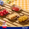 JOLLY CHEF 250 Pack 1/4 Lb Paper Food Trays, Disposable