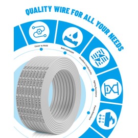 24 Gauge Wire 2 Conductor Electrical Wire 50FT, 24 AWG Flat 2 Wire Cable Tinned Copper/PVC Flexible/Stranded 24/2 Cord for Automotive, LED Lighting, 12V 24V Low Voltage Cable, Marine etc.