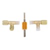 1/4in Valves Core Brass Tee Adapter Quick Coupler Access Tee