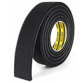 MILEQEE MILEQEE Single-Sided Adhesive Foam Tape Low-Density, Super Soft Easy Adjust Sealing Strip for Window Door Air Gap, Sponge Draft Blocker and Sound Reducer, 1.18in x 6.6FT Black