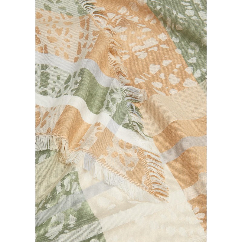 s.Oliver Jacquard-Schal mit abstraktem Paisleymuster olivgrün ONESIZE