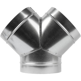 ECOPRO VENT 8" Inch 3 Way Metal Duct Splitter. 60 Degree 3 Way Y Shape Connector. Connect Multiple Machines - Dryer and Extractor Hood or Dryer and Dryer in one ducting.