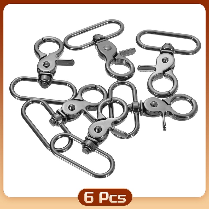 sourcing map 6Pcs Swivel Snap Hook, 38mm(1 1/2") Trigger Snap