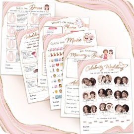 Rose Gold Hen Party Games (7 Fun & Elegant Games for 12 Guests), Classy Bachelorette, Hen Do Accessories for Bridal Shower, Advice to the Bride, Celebrity Wedding Year Quiz, Guess the Dress and More