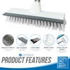 Floor Squeegee Broom Scrubbing Brush with Stiff Brush Bristles and