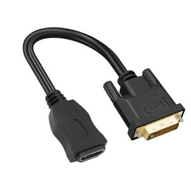 MMOBIEL HDMI to DVI Cable Adapter - Bidirectional - Male DVI-D Dual Link to HDMI Female - Cable Converter Supports Monitor, PC, TV, Gaming, Projector - 1080p Full HD 60Hz - Gold Plug 0.3 m
