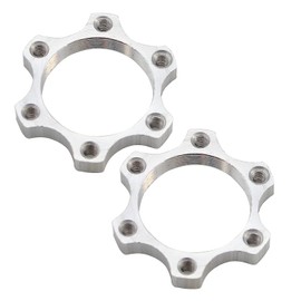 Generic 2 Pcs Bike Bicycle Freewheel Threaded Hubs Disk Disc Brake Rotor Aluminium Alloy 6 Bolt Flange Adapter Hub Conversion Adapter 44mm/1.73 Inch Cycling Accessories, silvery, zxcdslw001