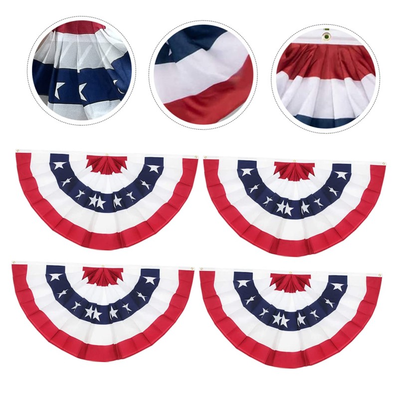 ORFOFE 5pcs Usa Flag Banner Patriotic Bunting Flags 45 *