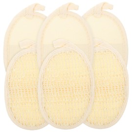 MERRYHAPY Loofah Sponge Pads 6pcs Body Scrubber for Face Back Natural Exfoliation for Smooth Sk