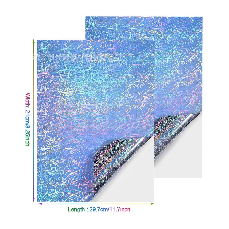 20 Sheets Printable Holographic Sticker Paper Waterproof Quick Drying A4