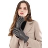 Vislivin Touch Screen Winter Gloves Women Leather Gloves Warm Texting