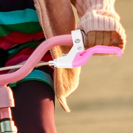 Veemoon 1 Pair Kids Bicycle Brake Lever Children Brake Handle Cycling Brake Levers Replacement 2-2. 3 cm Bike Spare Parts Bicycle Accessories for Most Bicycle, Road Bike, Mountain Bike (Pink)