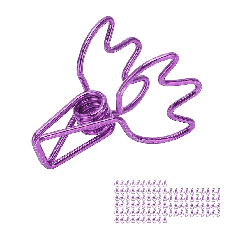 100Pcs Crown Shape Paper Clips Cartoon Cute Metal Binder Clips