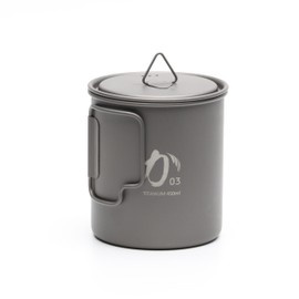 KCUP-450-C Outdoor Titanium Cup 15.9 fl oz (450 ml) (with lid)