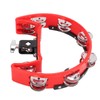 Tambourine Single Row Metal Jingle Bells Handheld Percussion Drum Instrument
