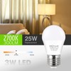 25 Watt Equivalent Light Bulbs, A15 LED Light 3W E26