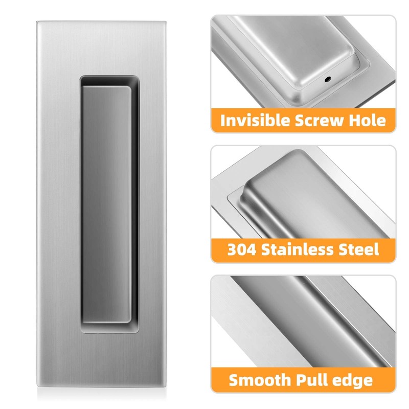 Lipshome Pocket Door Edge Pull - Hidden Handle, Pocket Door