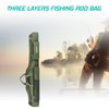 Relaxyee Fishing Rod Case with Fishing Tackle Box Portable Folding