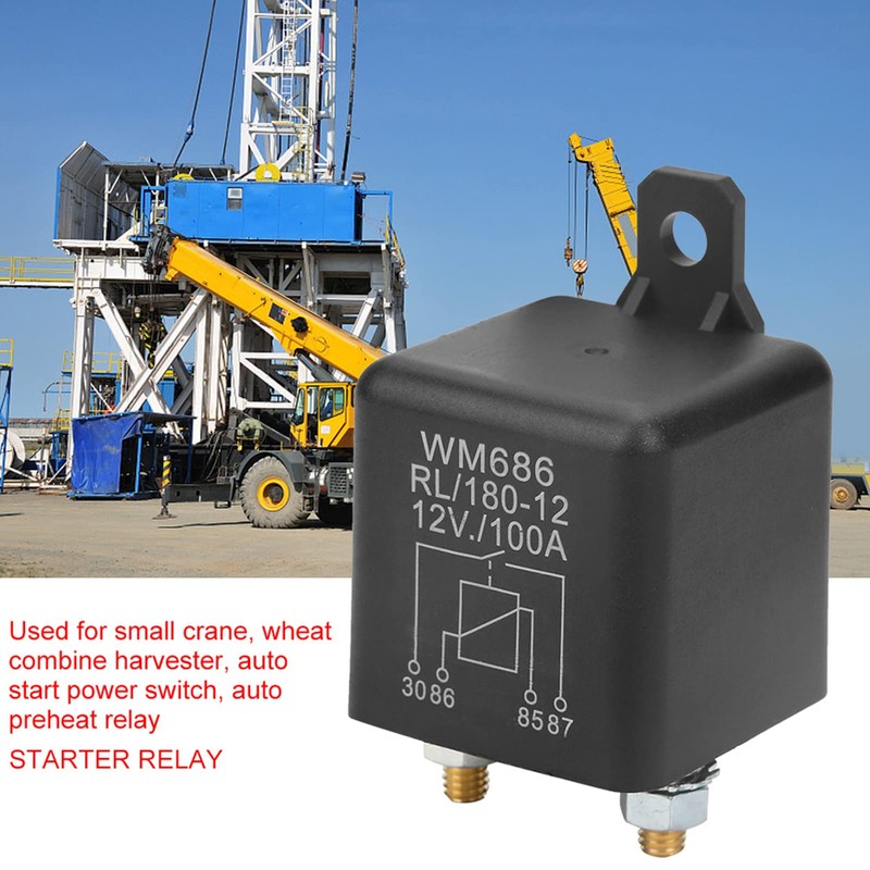 Car Starter Relay, Continuous Duty Relay 12V DC 100A WM686