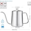 Easyworkz Gage Pour Over Hervidor de acero inoxidable cuello de