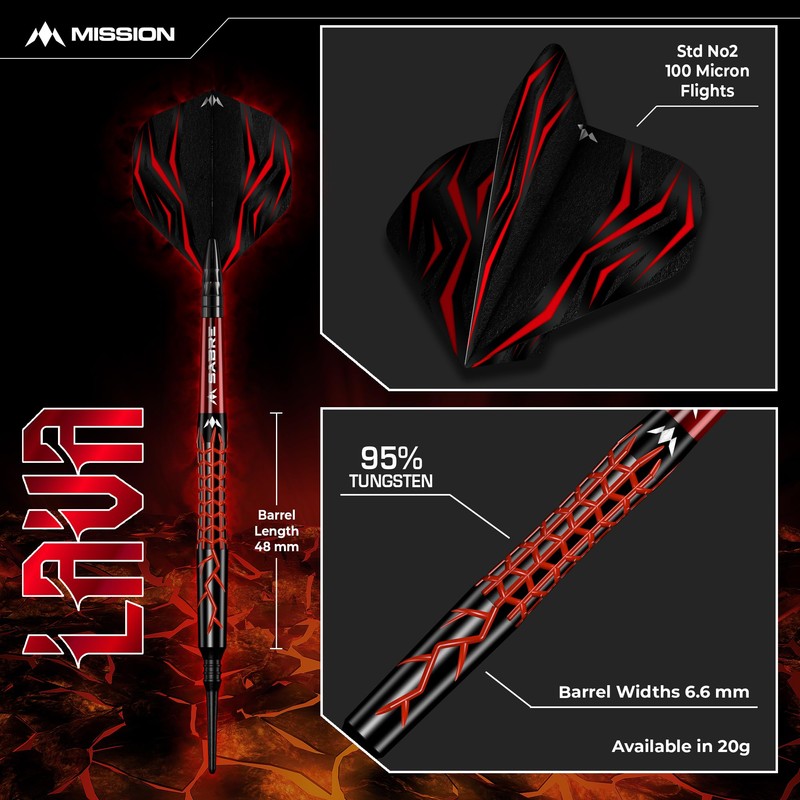 Mission Lava 95% Soft Darts
