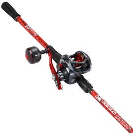 Sougayilang Baitcaster Rod Reel Combo, 2-Piece Fishing Rod with 400 Size Casting Reel, Aluminum Reel Seat for Musky Fishing - Right Handed