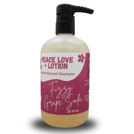 Black Canyon Home and Body Peace Love + Lotion Fizzy Grape Soda Scented Natural Hair Shampoo, 16 Oz